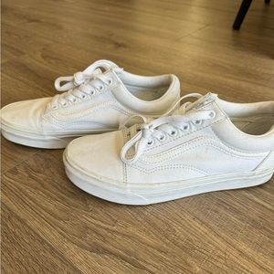 White Old Skool Vans